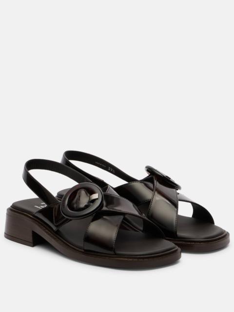Leather slingback sandals