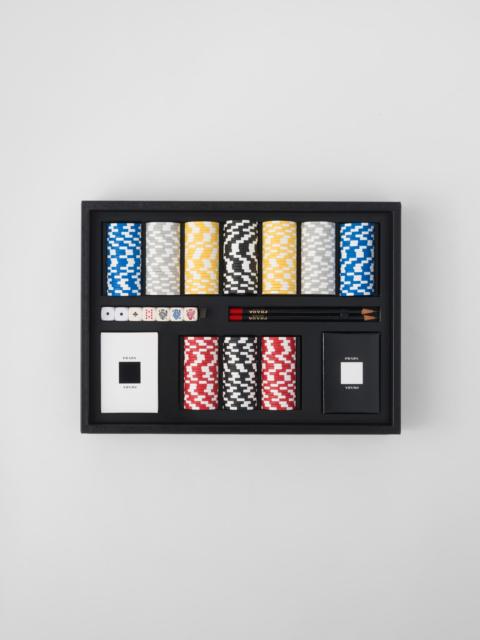 Prada Saffiano leather poker set