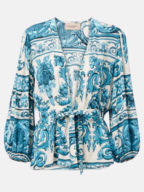 ADRIANA DEGREAS Printed blouse