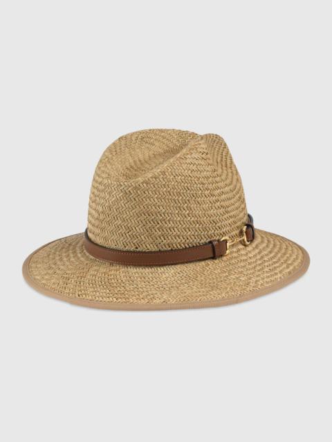 GUCCI Straw hat with Horsebit