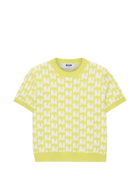 MSGM patterned knitted top