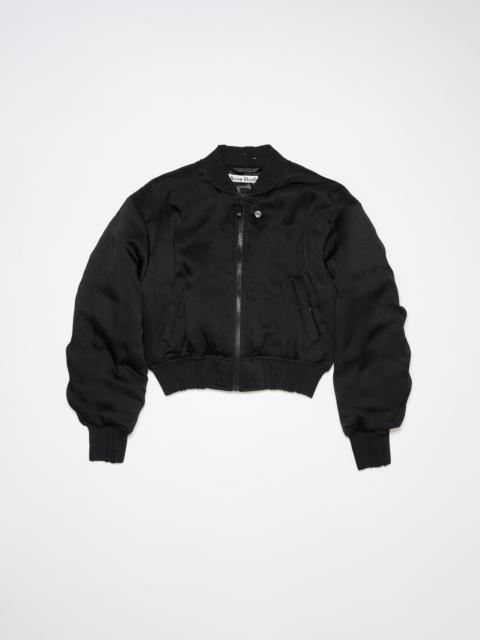 Acne Studios Logo patch bomber jacket - Black