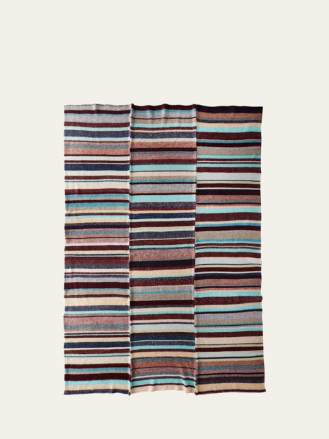 The Elder Statesman Cashmere Stripe Super Soft Blanket