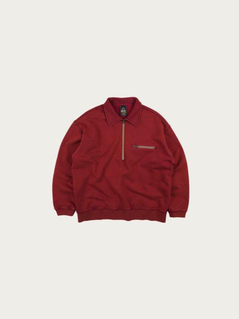FrizmWORKS Vintage Dyeing Half-Zip Sweat - Vintage Red