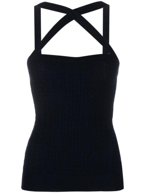PATOU cable-knit halterneck top