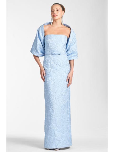 SACHIN & BABI THE HUG SHAWL - ICE BLUE JACQUARD CLOQUE