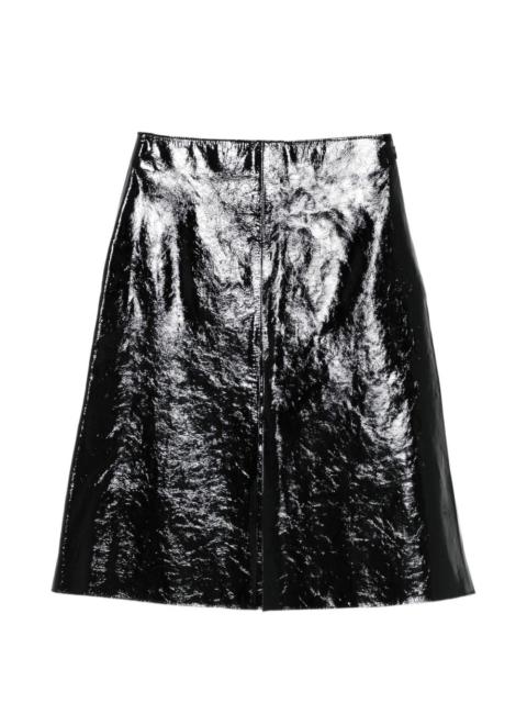 JOSEPH glazed leather skirt