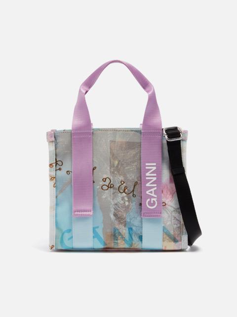 GANNI Ganni Tech Small Recycled Canvas Tote Bag