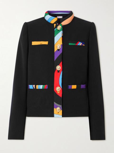 PUCCI Printed cady jacket Black