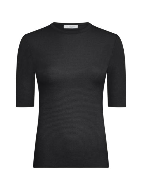 GABRIELA HEARST Axis Knit T-Shirt in Black Merino Wool