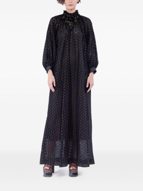 BIYAN gathered-neck maxi dress