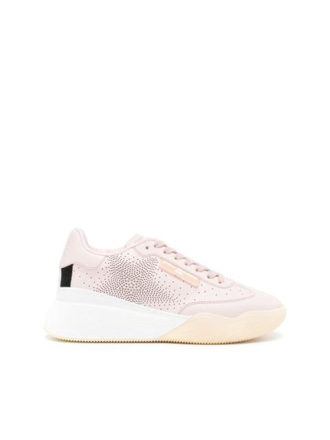 perforated star low-top sneakers