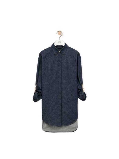 ワンピースその他 LOEWE Oversized chain-embellished denim mini shirt dress LOEWE Oversized chain-embellished denim mini shirt dress