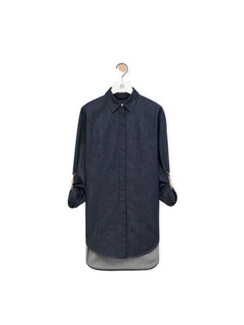 Loewe Chain shirt dress in denim