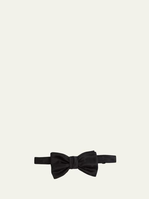 Alexander McQueen Men's Skull Satin Jacquard Bow Tie