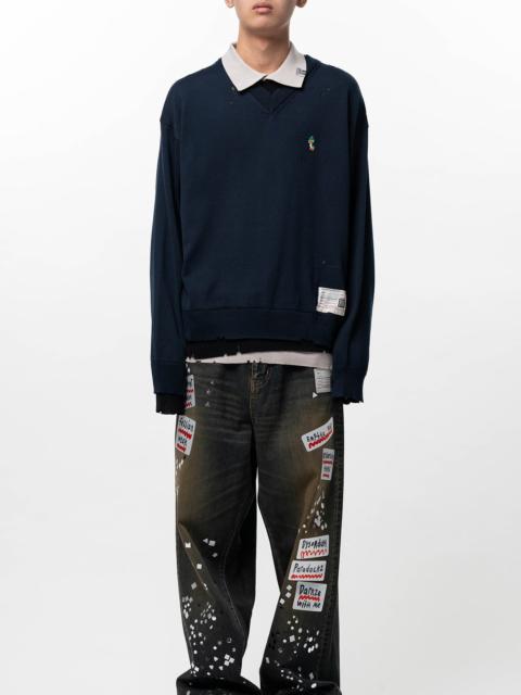 Maison MIHARAYASUHIRO Triple Layered Knit Polo Sweater