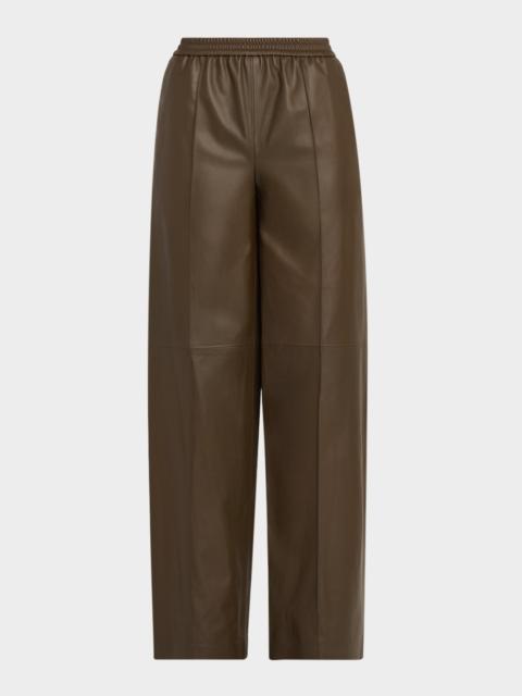 Yves Salomon Pull-On Leather Pants