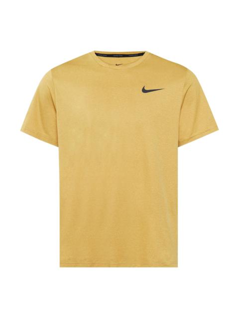 Men's Nike Round Neck Pullover Solid Color Short Sleeve Yellow T-Shirt CZ1182-790