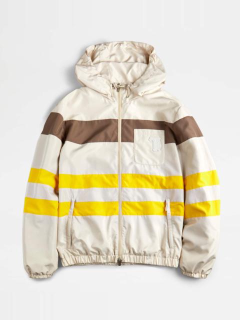 Tod's WINDBREAKER STRIPES - BEIGE