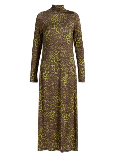 MARIE OLIVER Women's Paxton Leopard-Print Jersey Midi-Dress - Grasslands