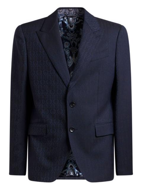 Etro jacquard wool blazer