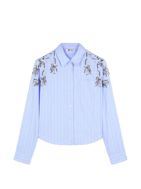 Ports 1961 striped embellished shirt