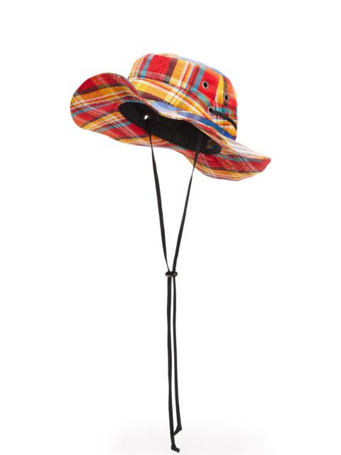 Loewe Explorer hat in tartan