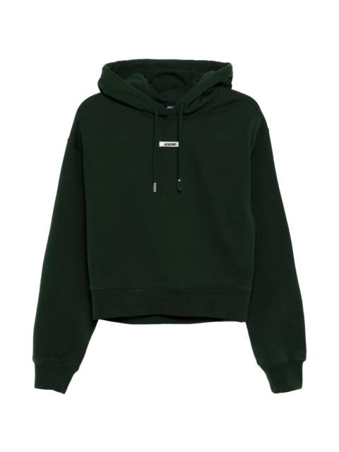JACQUEMUS logo-patch drawstring hoodie