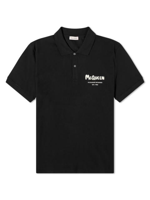 Alexander McQueen Alexander McQueen Embroidered Graffiti Logo Polo