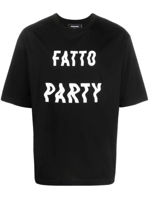 DSQUARED2 text-print cotton T-shirt