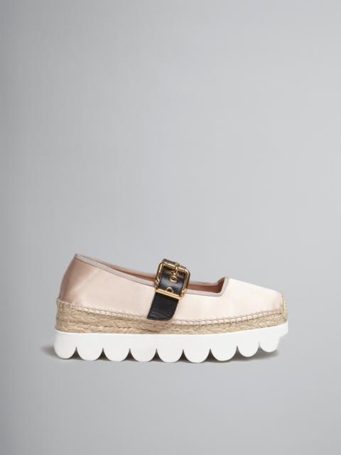 Marni PINK SATIN PETAL ESPADRILLAS