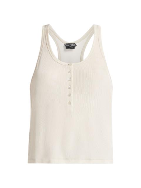 ribbed jersey tank top