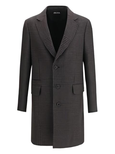 ZEGNA single-breasted checked coat