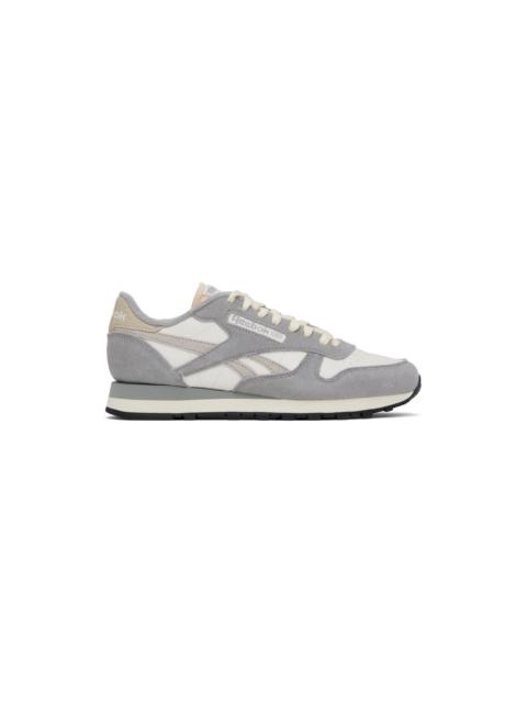 Gray & Off-White Classic Leather Sneakers