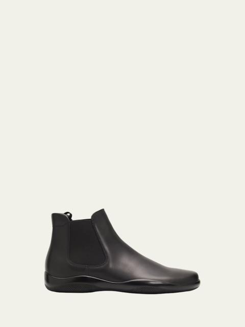 Prada Men's Toblach Leather Chelsea Boots