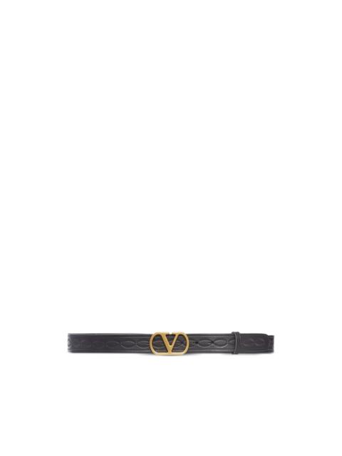 Valentino embossed leather belt