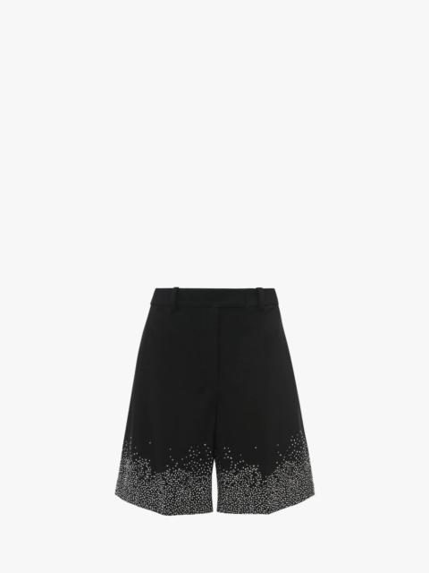 CRYSTAL HEM TAILORED SHORTS