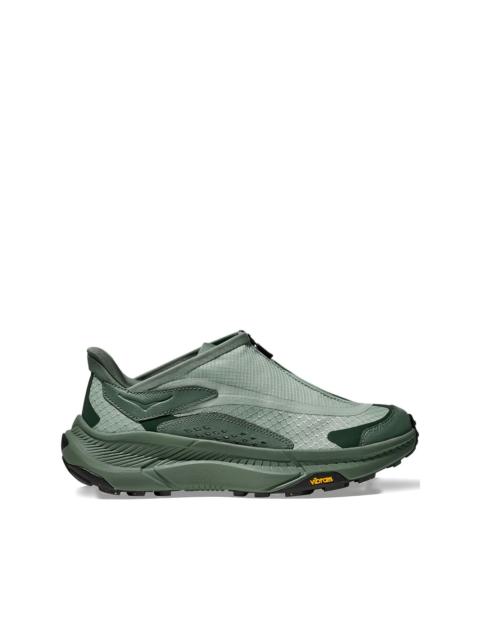 Transport zip-front mesh sneakers