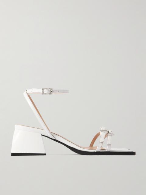 NODALETO Bulla Laetitia Crystal-embellished Leather Sandals