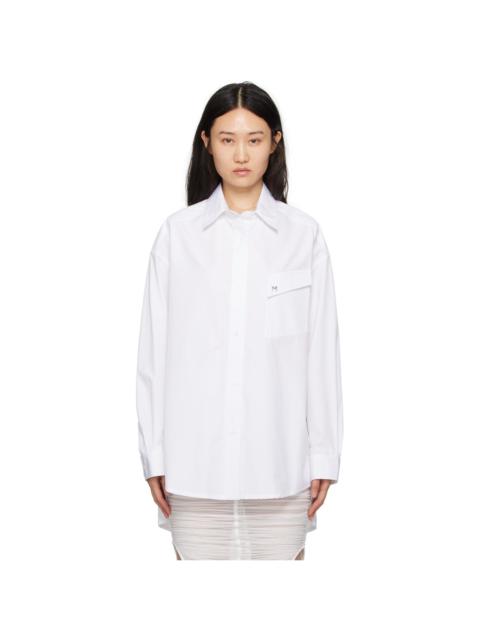 MUGLER White Oversized Shirt