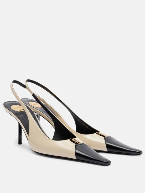 SAINT LAURENT Babylone Breteuil 75 leather pumps
