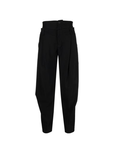 double-waistband tailored trousers