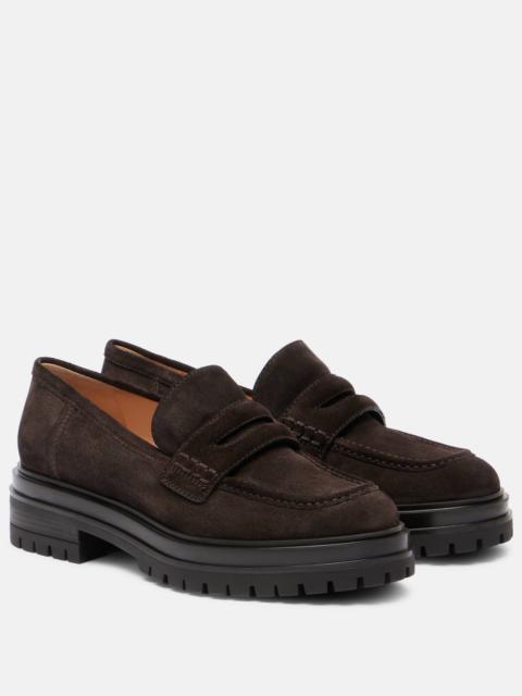 Gianvito Rossi Suede penny loafers