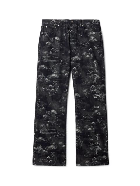 Off-White Blue Jacquard Fresco Jeans
