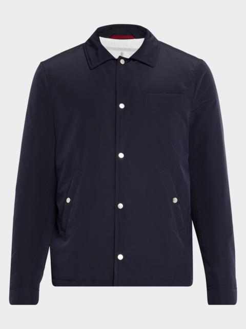 Brunello Cucinelli Men's Shirt-Style Water-Resistant Jacket