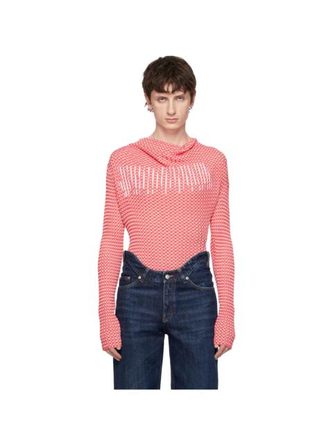 Jean Paul Gaultier Red 'The Gingham' Turtleneck