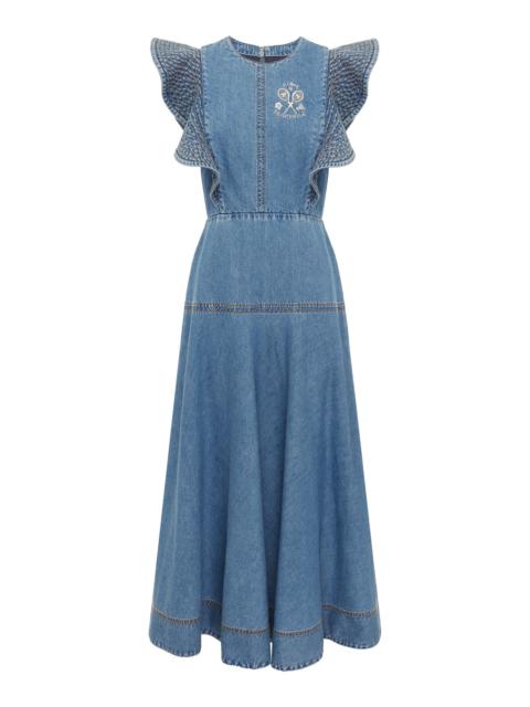 ALÉMAIS Stephi Denim Midi Dress