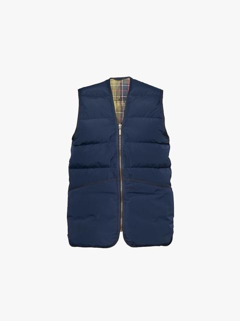 Reversible two-slip-pockets regular-fit shell-down gilet