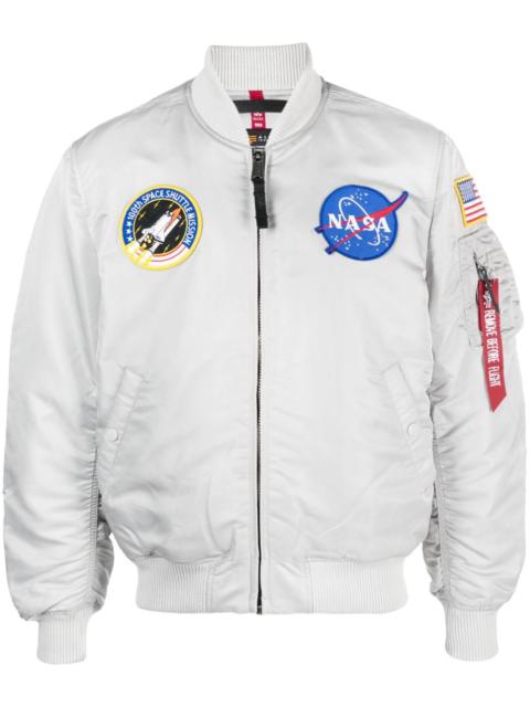 ALPHA INDUSTRIES MA-1 TT Nasa patch-detail jacket
