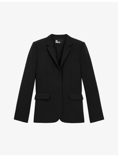 The Kooples Notched-lapel stretch-woven blazer